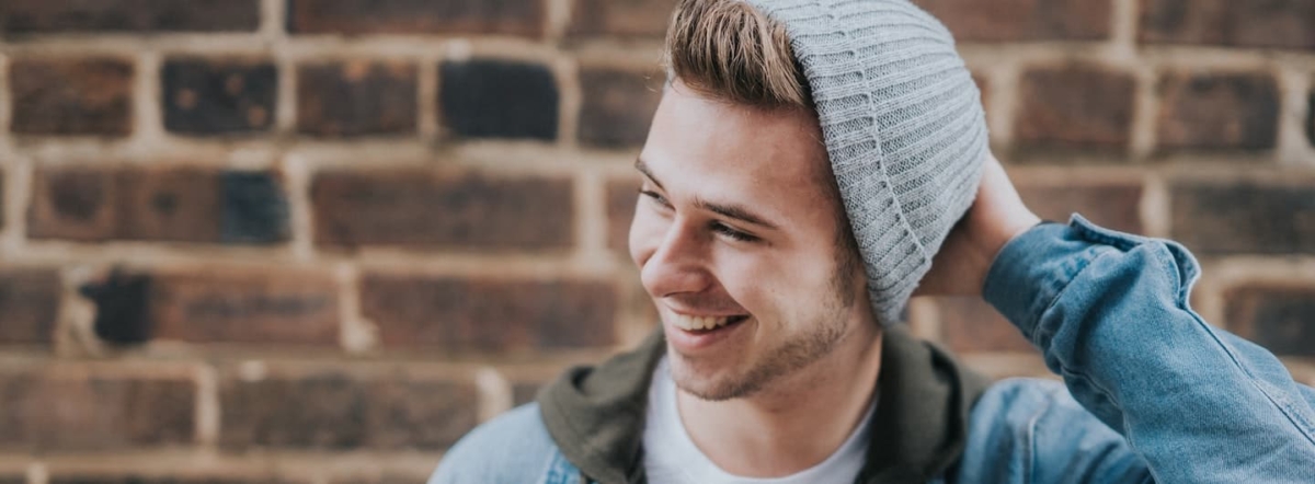 young guy wearing a beanie