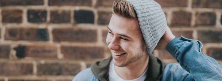 young guy wearing a beanie